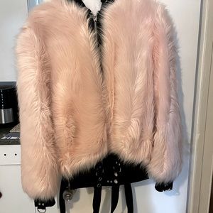 Pink Fuzzy Festival Coat Dolls Kill goth punk